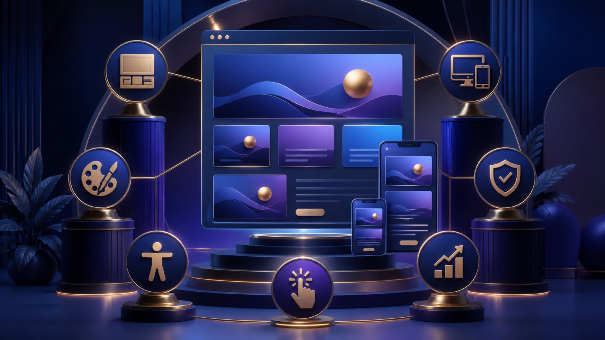 Good website design balancing visual hierarchy branding responsive layouts accessibility trust usability and conversion