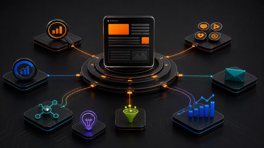 Business blogging strategy connecting SEO keyword research internal linking thought leadership email and lead generation in NYC