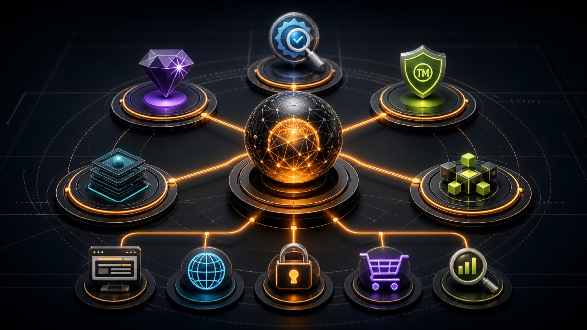 Business domain name strategy covering brand clarity spelling trademark safety extension security and scalability