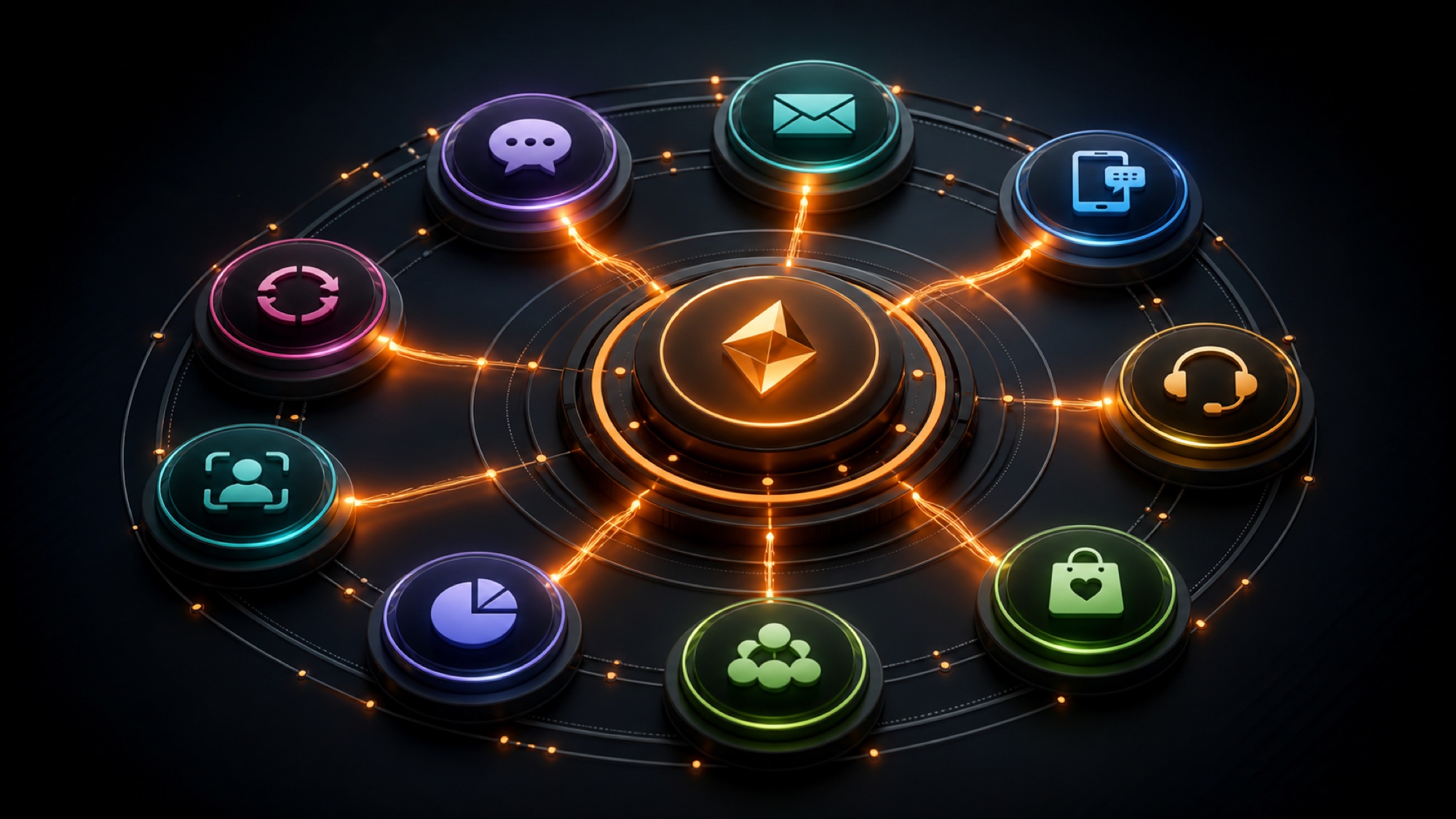 Customer engagement strategy connecting CRM email SMS support ecommerce loyalty community analytics and personalization