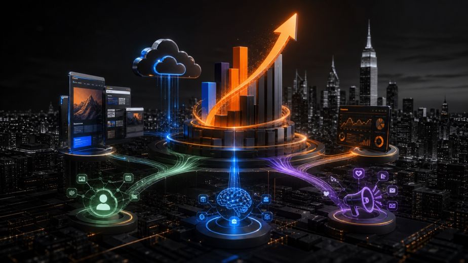 Integrated web cloud AI analytics and marketing solutions driving business growth in NYC