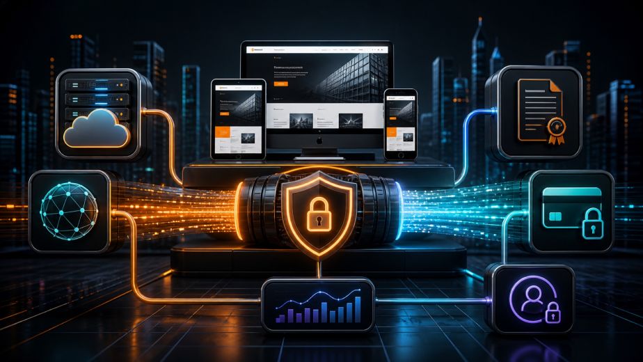 HTTPS SSL TLS secure business website with cloud hosting payment protection privacy and monitoring in NYC