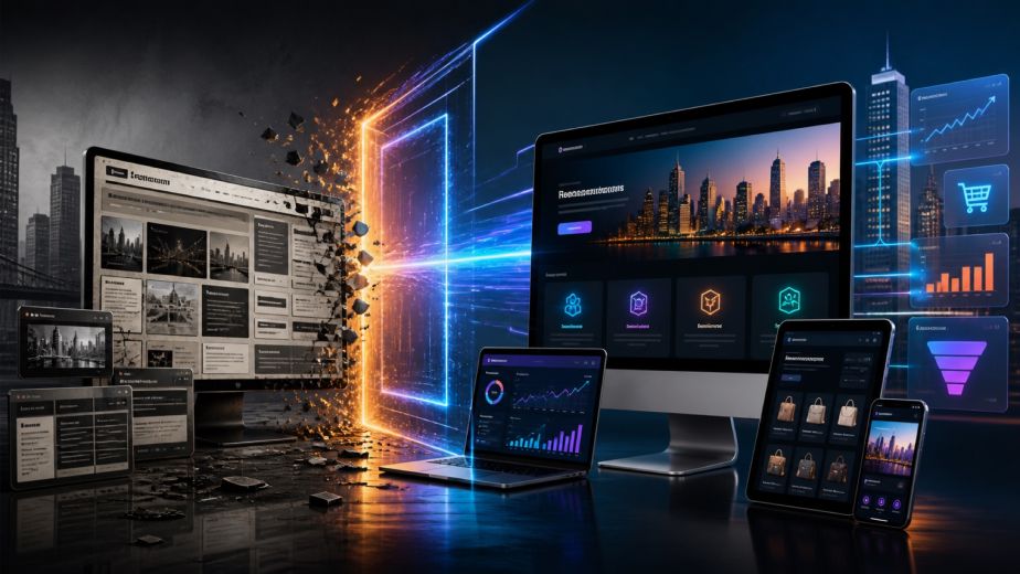 Manhattan business website redesign with responsive web design ecommerce analytics and conversion optimization