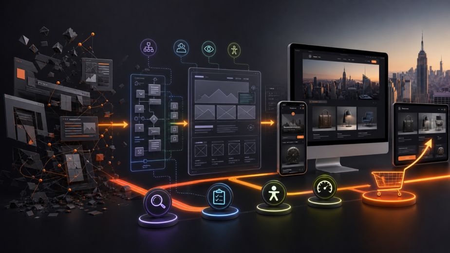 Website redesign user experience process connecting information architecture accessibility responsive design speed and ecommerce conversions