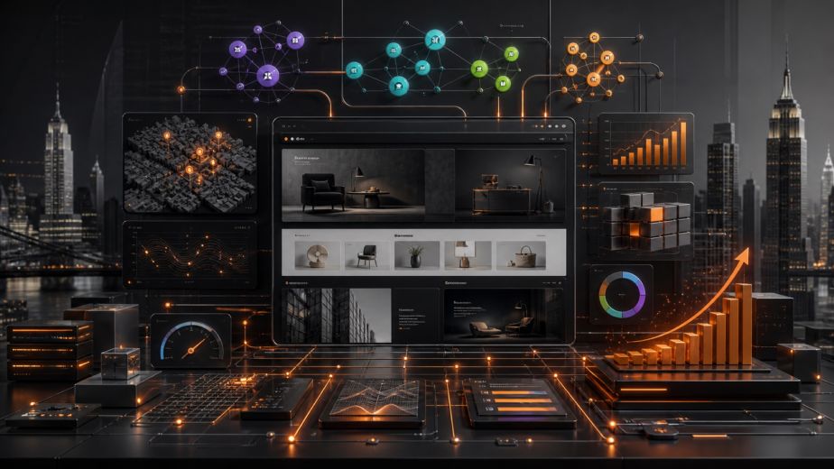 Website SEO optimization connecting technical site architecture content clusters local Manhattan visibility analytics and organic search growth