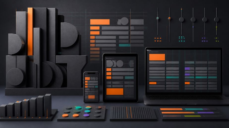 Website typography system with modular scale baseline grids responsive text hierarchy readability contrast and performance controls